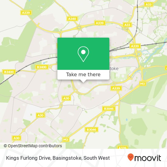 Kings Furlong Drive, Basingstoke map