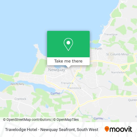 Travelodge Hotel - Newquay Seafront map
