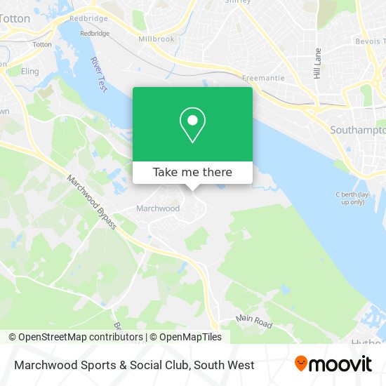 Marchwood Sports & Social Club map