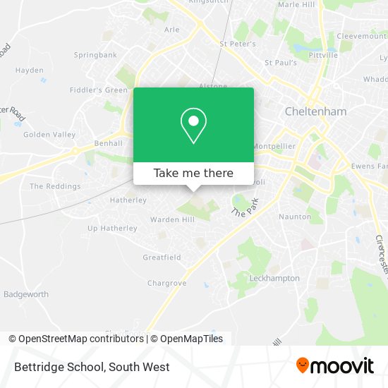 Bettridge School map