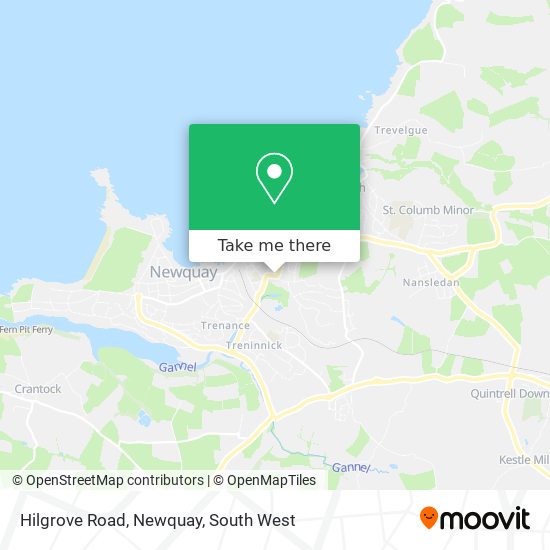 Hilgrove Road, Newquay map