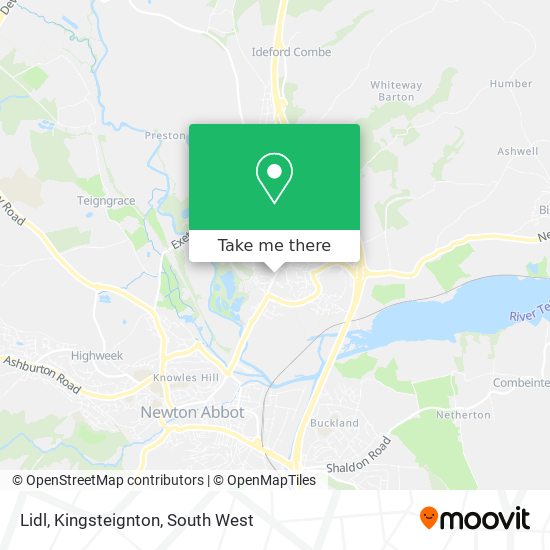 Lidl, Kingsteignton map