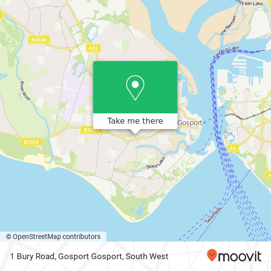 1 Bury Road, Gosport Gosport map