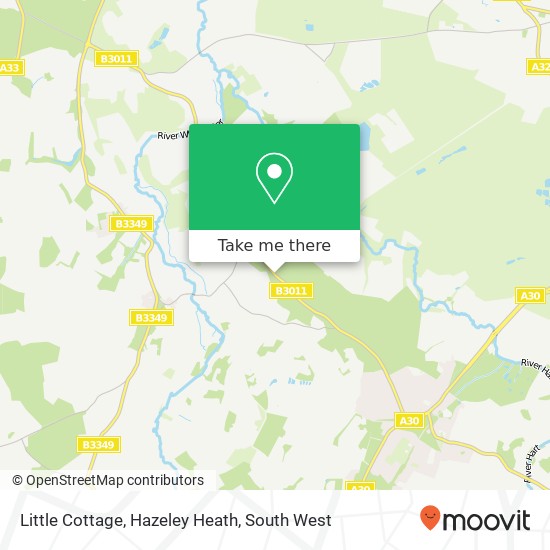 Little Cottage, Hazeley Heath map