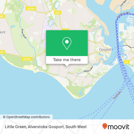 Little Green, Alverstoke Gosport map