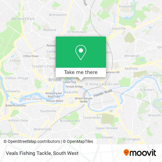 How to get to Veals Fishing Tackle in Bristol, City Of by Bus or Train?