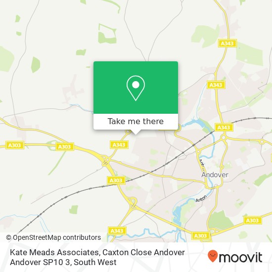 Kate Meads Associates, Caxton Close Andover Andover SP10 3 map