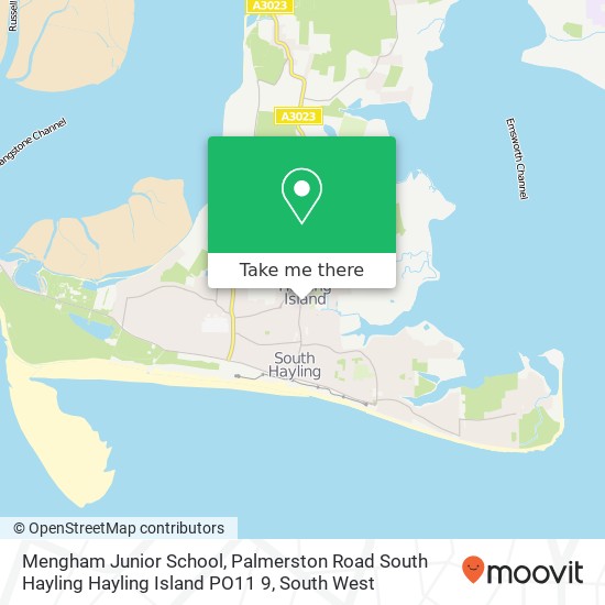 Mengham Junior School, Palmerston Road South Hayling Hayling Island PO11 9 map