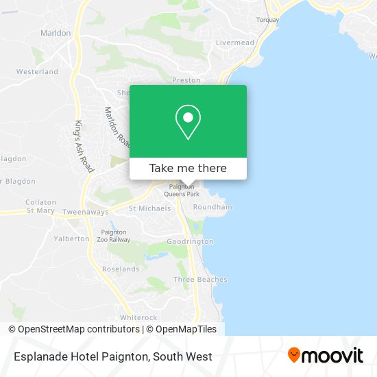 Esplanade Hotel Paignton map