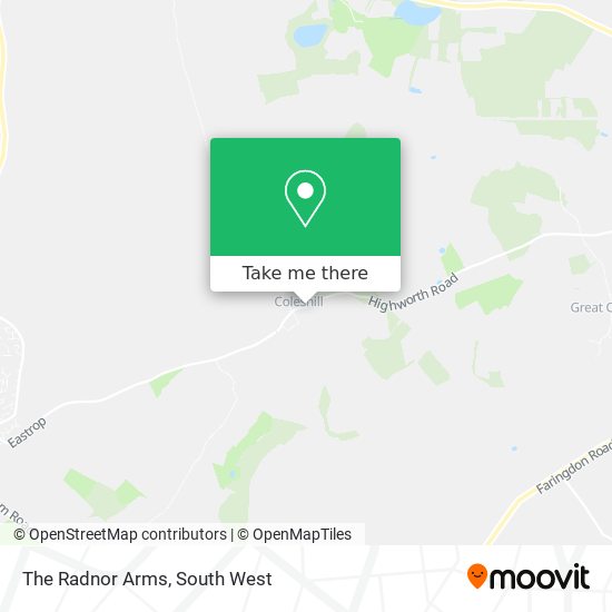 The Radnor Arms map