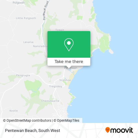 Pentewan Beach map