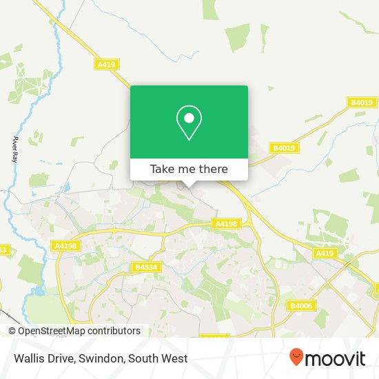 Wallis Drive, Swindon map