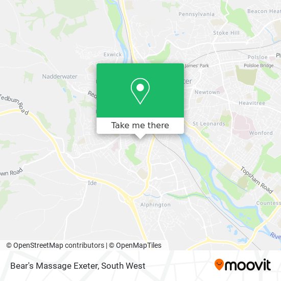 Bear's Massage Exeter map