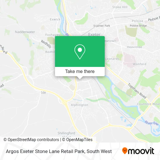 Argos Exeter Stone Lane Retail Park map