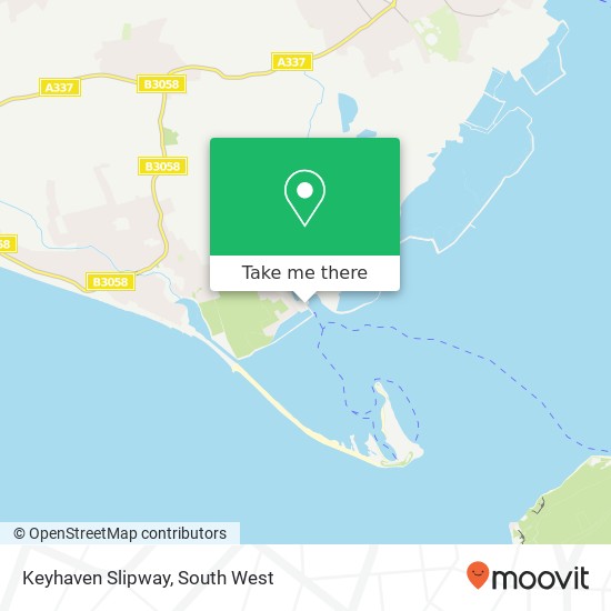 Keyhaven Slipway map