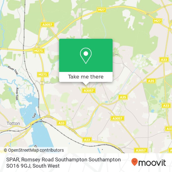 SPAR, Romsey Road Southampton Southampton SO16 9GJ map