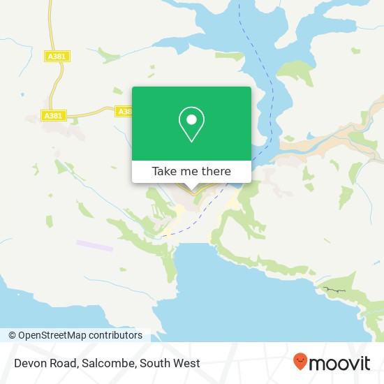 Devon Road, Salcombe map