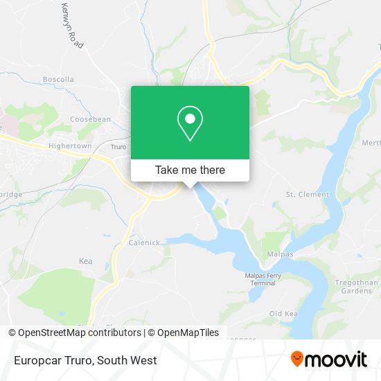 Europcar Truro map