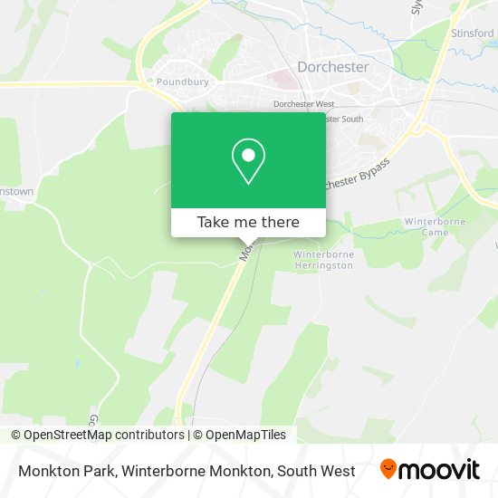 Monkton Park, Winterborne Monkton map