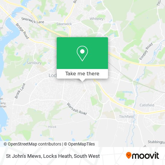 St John's Mews, Locks Heath map