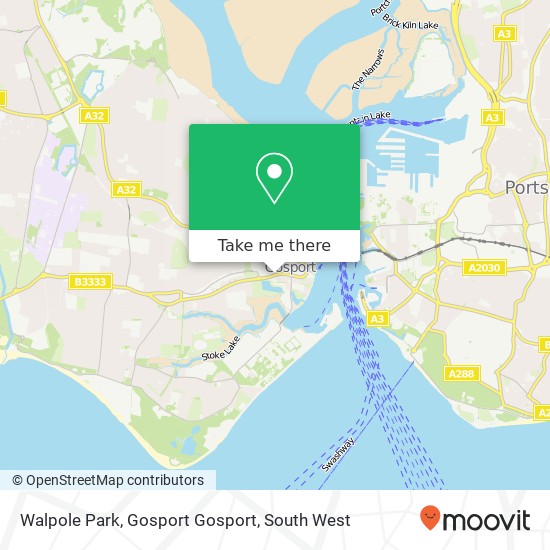 Walpole Park, Gosport Gosport map