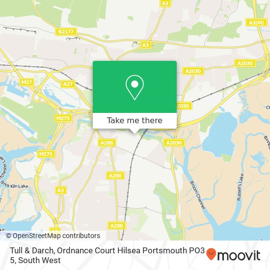 Tull & Darch, Ordnance Court Hilsea Portsmouth PO3 5 map