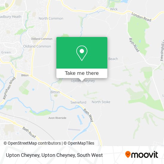 Upton Cheyney, Upton Cheyney map