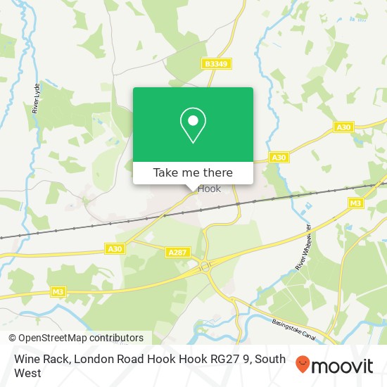 Wine Rack, London Road Hook Hook RG27 9 map