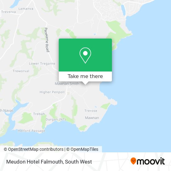 Meudon Hotel Falmouth map