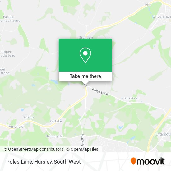 Poles Lane, Hursley map