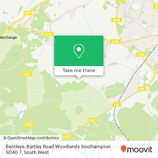 Bentleys, Bartley Road Woodlands Southampton SO40 7 map