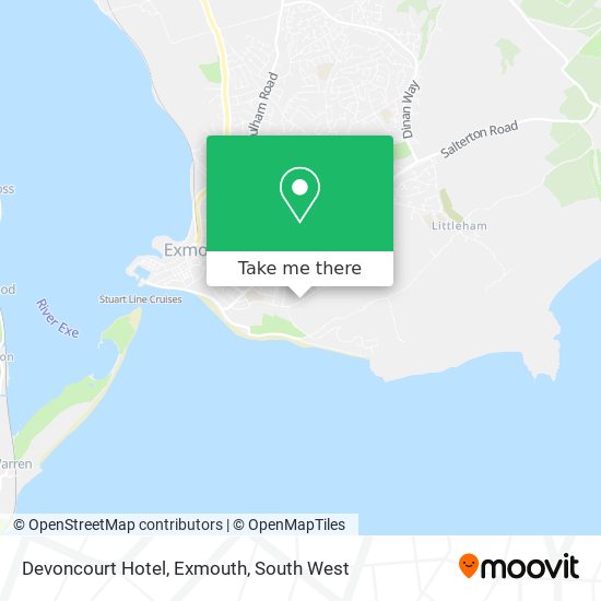 Devoncourt Hotel, Exmouth map