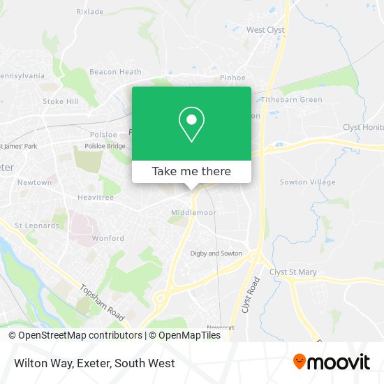 Wilton Way, Exeter map