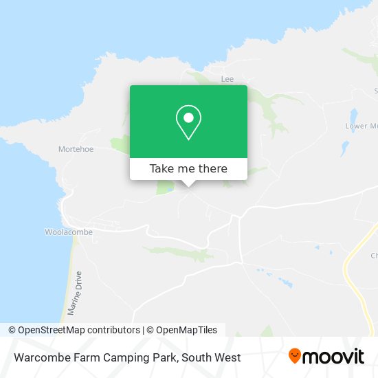 Warcombe Farm Camping Park map