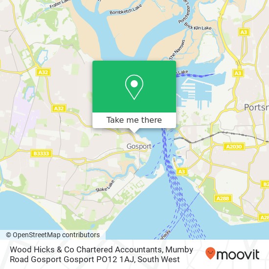 Wood Hicks & Co Chartered Accountants, Mumby Road Gosport Gosport PO12 1AJ map