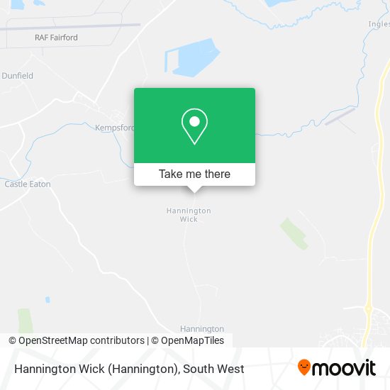 Hannington Wick map