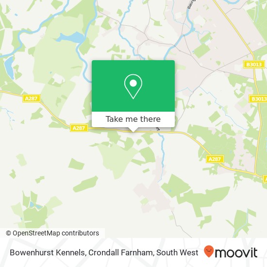 Bowenhurst Kennels, Crondall Farnham map