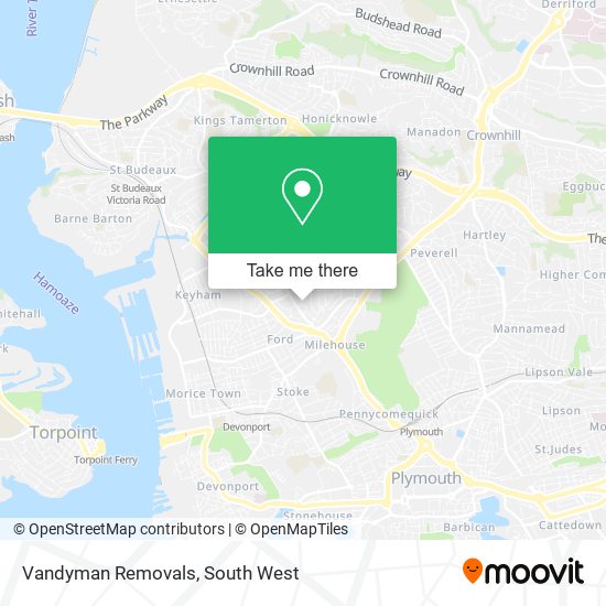 Vandyman Removals map