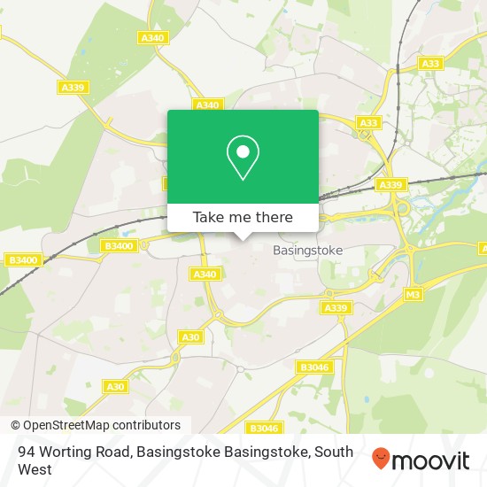 94 Worting Road, Basingstoke Basingstoke map