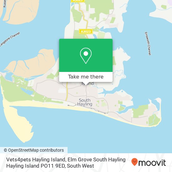 Vets4pets Hayling Island, Elm Grove South Hayling Hayling Island PO11 9ED map