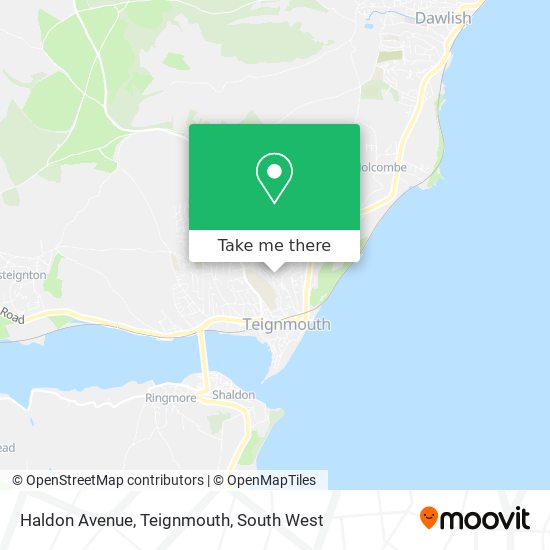 Haldon Avenue, Teignmouth map