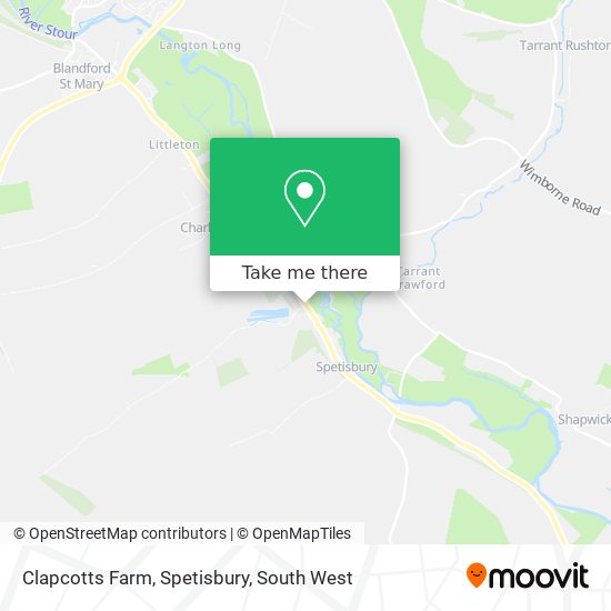 Clapcotts Farm, Spetisbury map