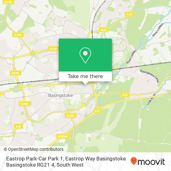 Eastrop Park-Car Park 1, Eastrop Way Basingstoke Basingstoke RG21 4 map