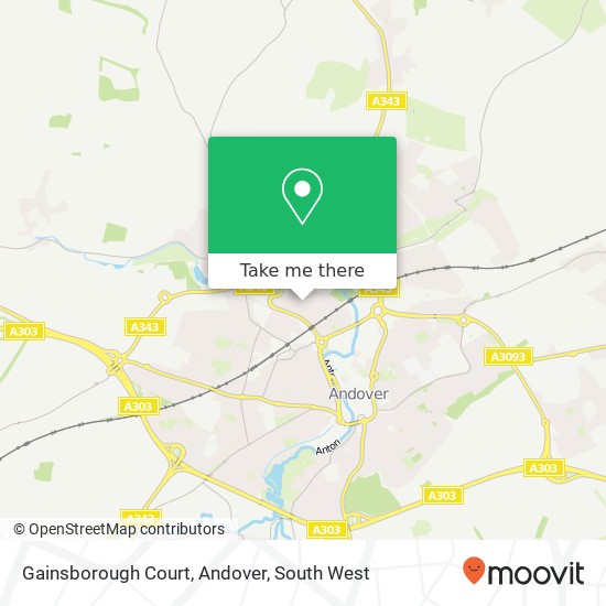 Gainsborough Court, Andover map
