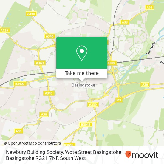 Newbury Building Society, Wote Street Basingstoke Basingstoke RG21 7NF map