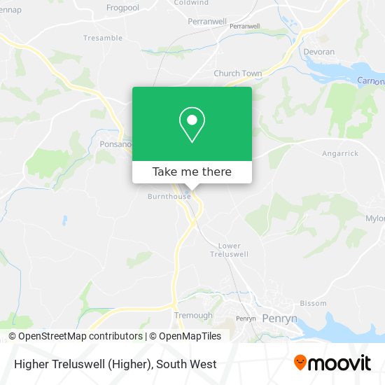 Higher Treluswell map