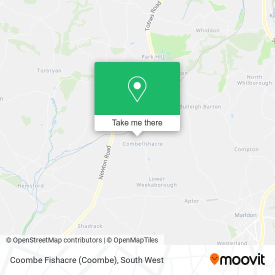 Coombe Fishacre map