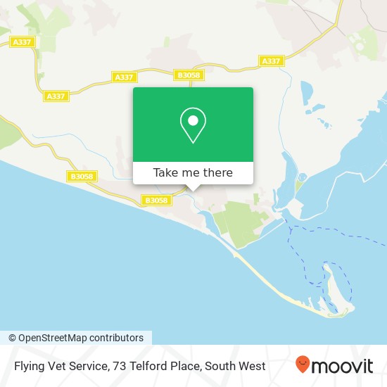 Flying Vet Service, 73 Telford Place map