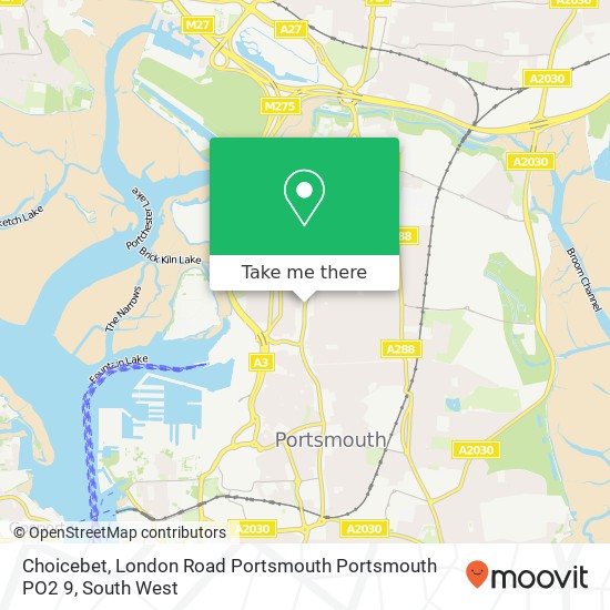 Choicebet, London Road Portsmouth Portsmouth PO2 9 map