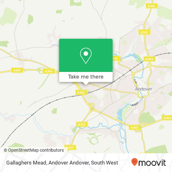 Gallaghers Mead, Andover Andover map